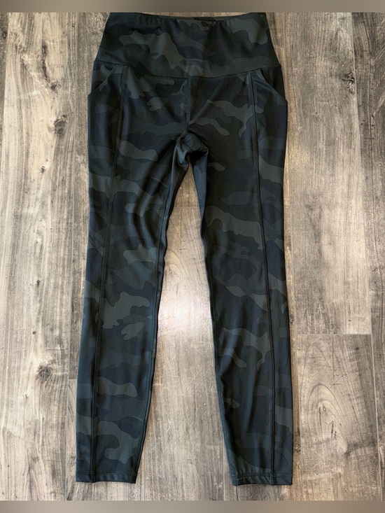 RBX Pants - High-Waist Camo Leggings - Dark Green/Black